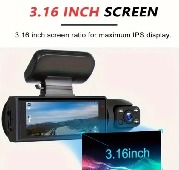 Dual Lens 1080P HD Dash Cam with Night Vision
