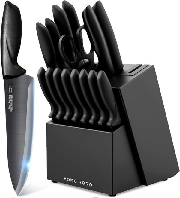 Kitchen Knife Set with Sharpener