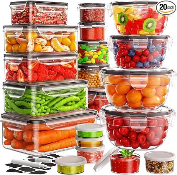 40 PCS Food Storage Containers with Lids