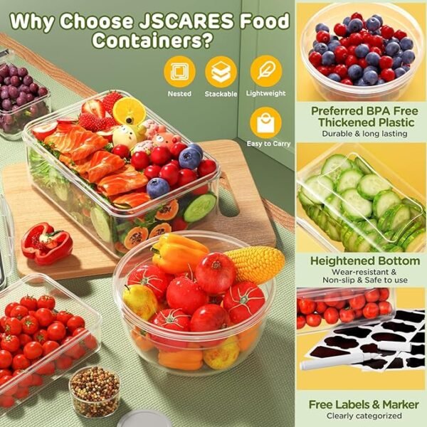 40 PCS Food Storage Containers with Lids - Image 2